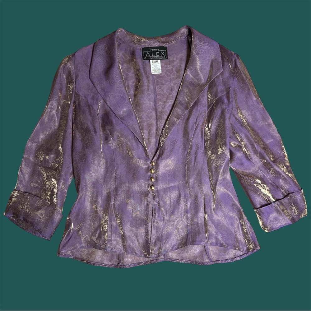 🪻iridescent purple and gold jacket🪻